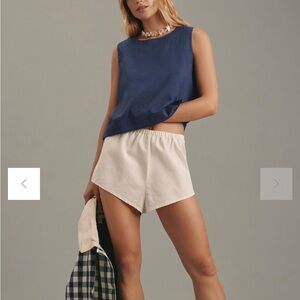 BY ANTHROPOLOGIE LINEN TAP SHORTS